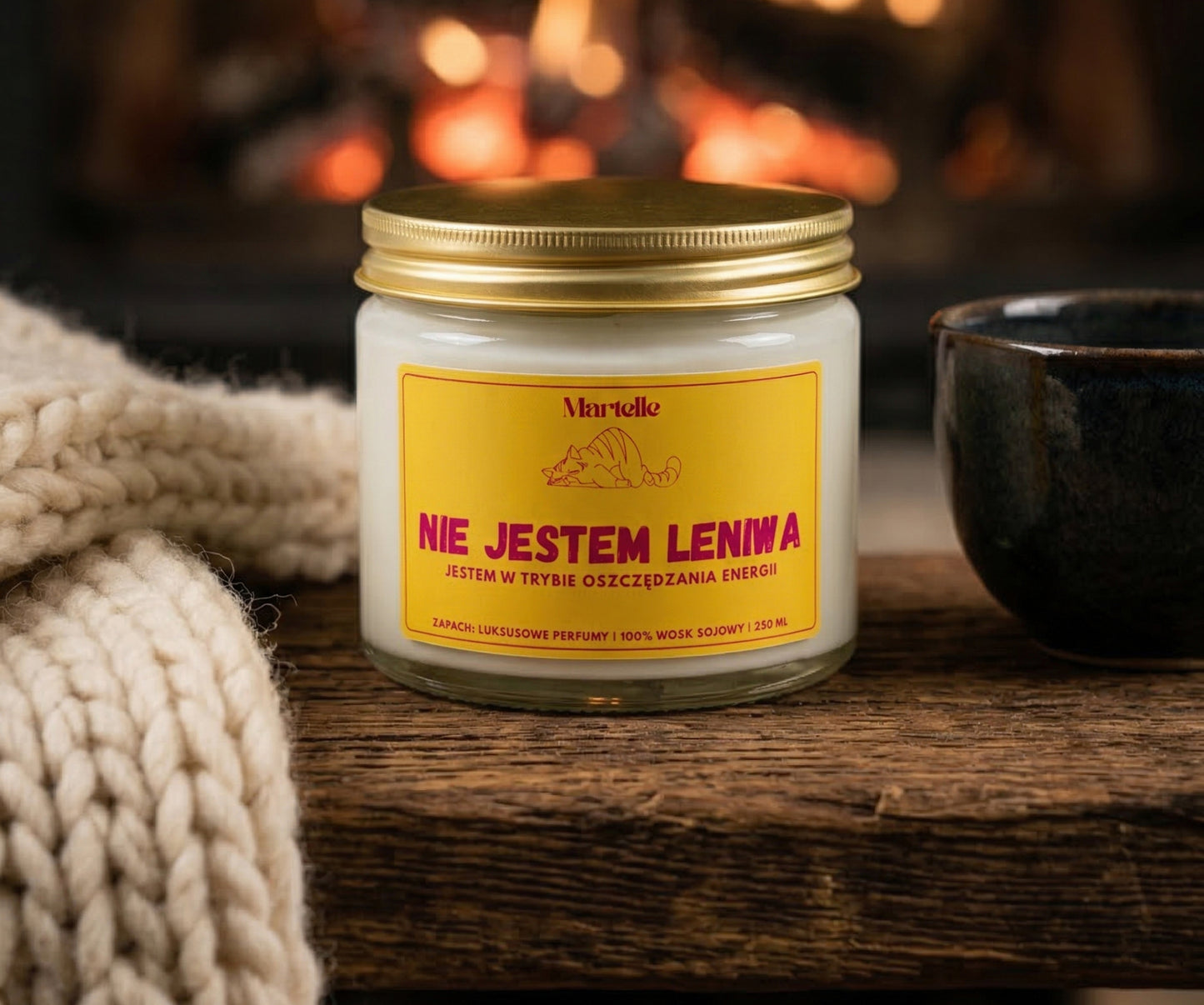 Nie jestem leniwa - świeca sojowa (250 ml)