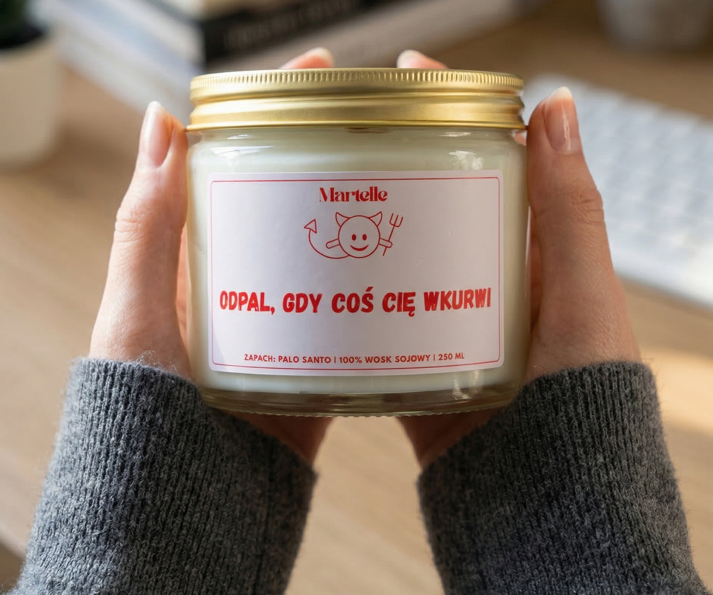 Odpal, gdy coś cię wkur*i - świeca sojowa (250 ml)