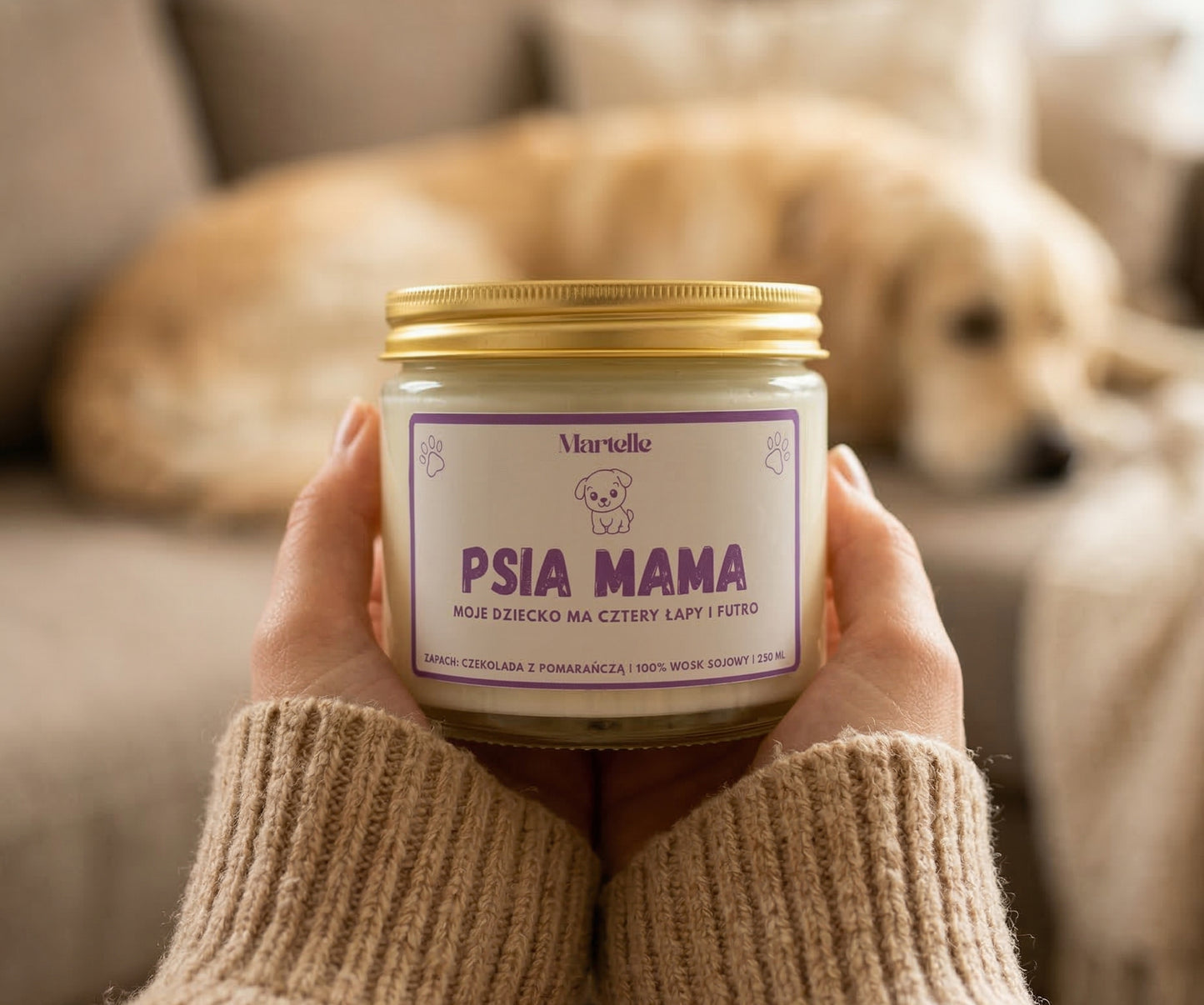 Psia mama - świeca sojowa (250 ml)