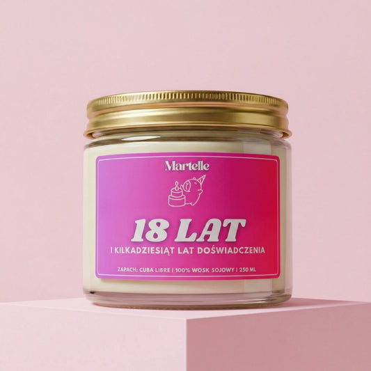 18 lat - świeca sojowa (250 ml)