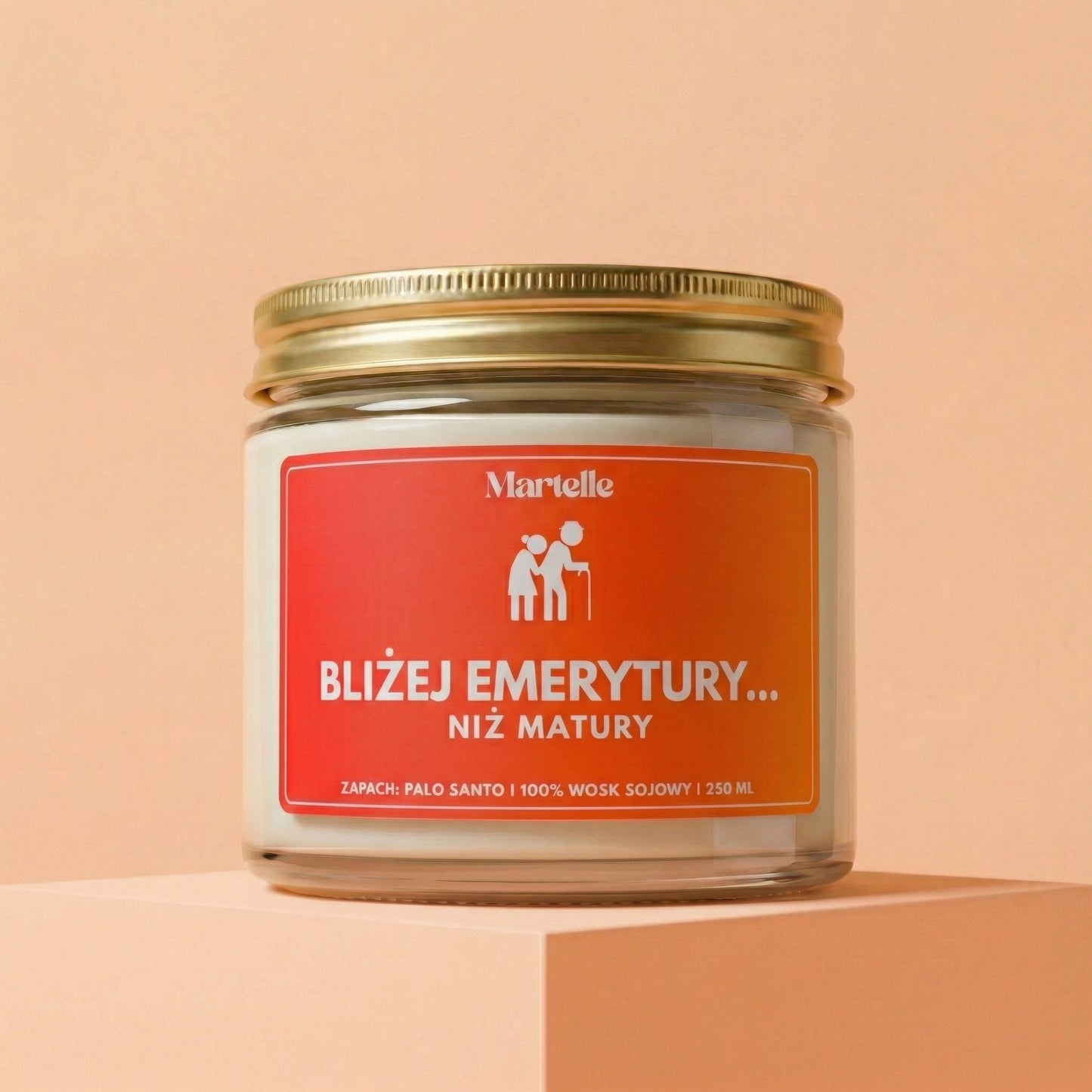 Bliżej emerytury... - świeca sojowa (250 ml)
