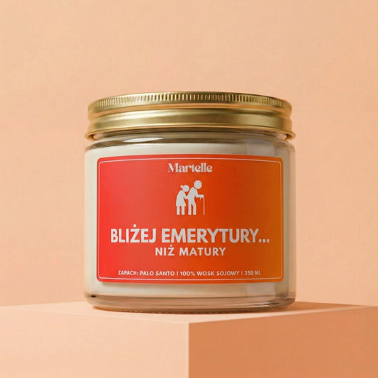 Bliżej emerytury... - świeca sojowa (250 ml)