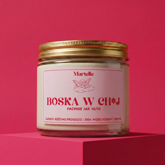 Boska w ch*j - świeca sojowa (250 ml)