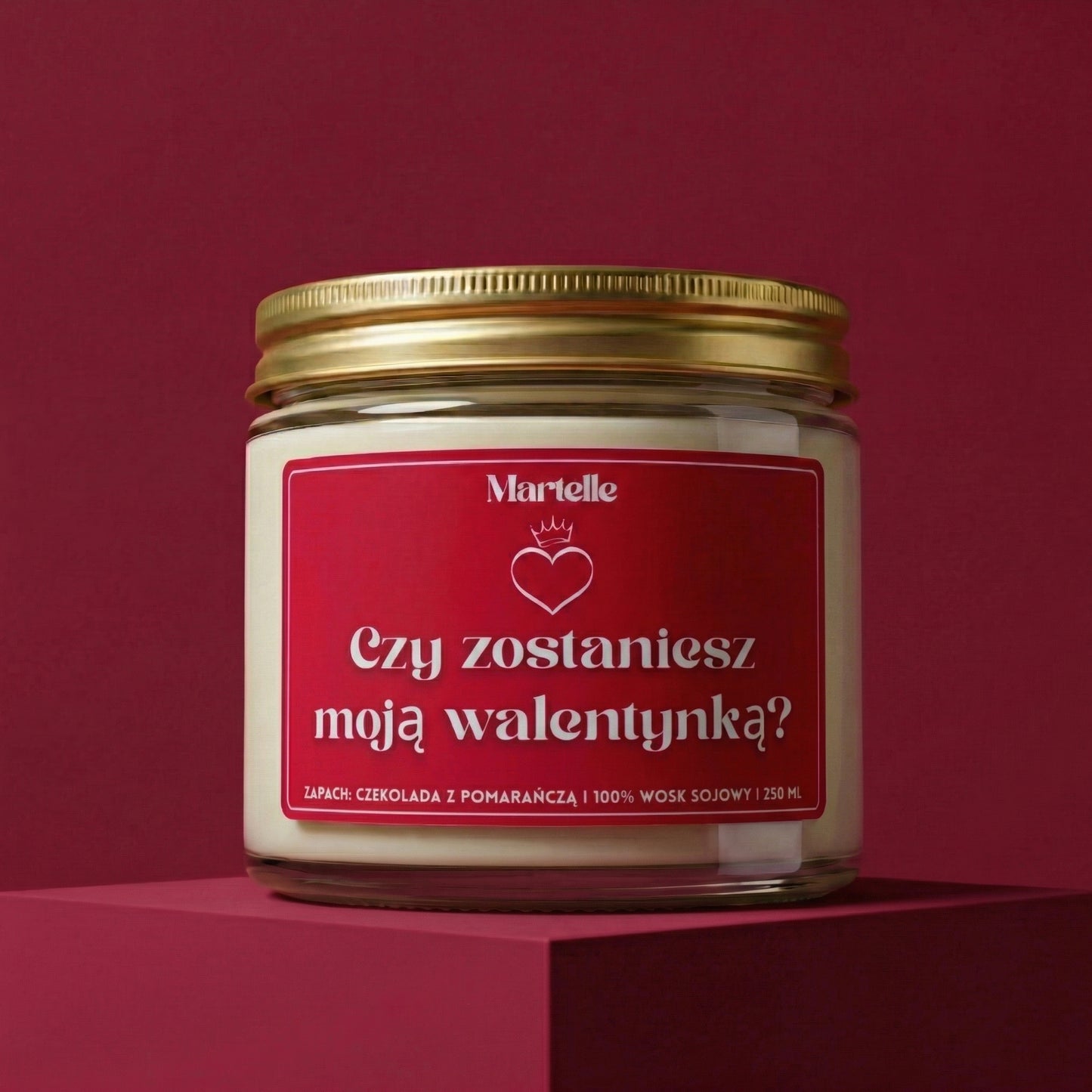 Czy zostaniesz moją walentynką? - świeca sojowa (250 ml)