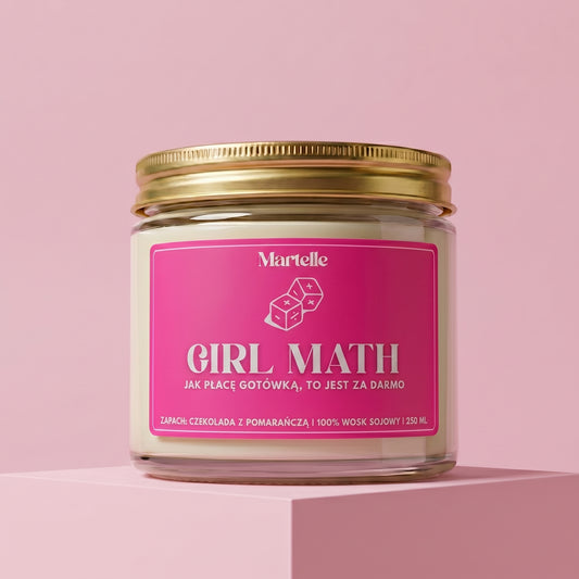 Girl math - świeca sojowa (250 ml)
