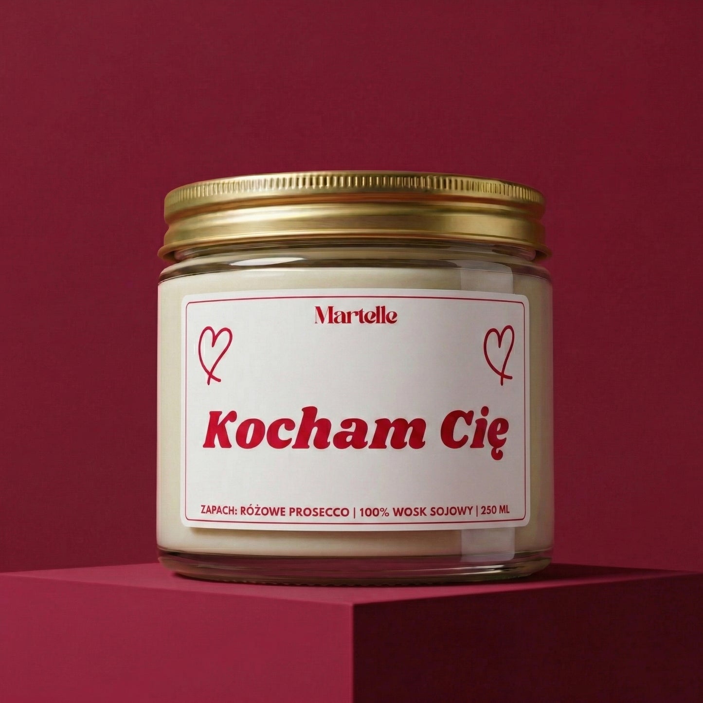 Kocham cię - świeca sojowa (250 ml)