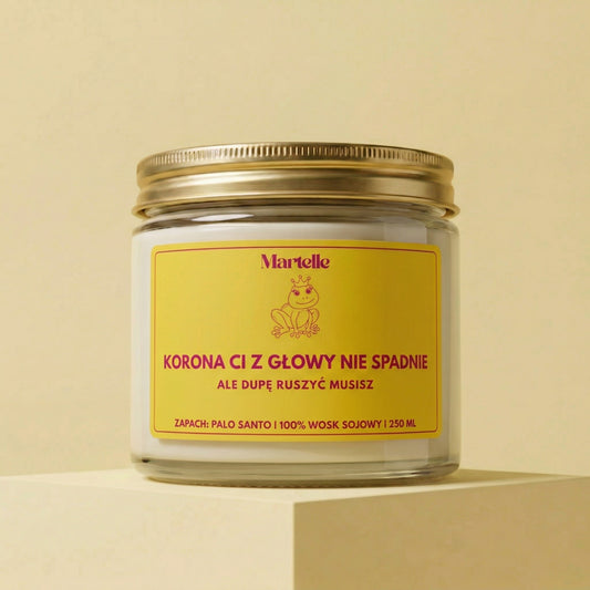 Korona ci z głowy nie spadnie - świeca sojowa (250 ml)