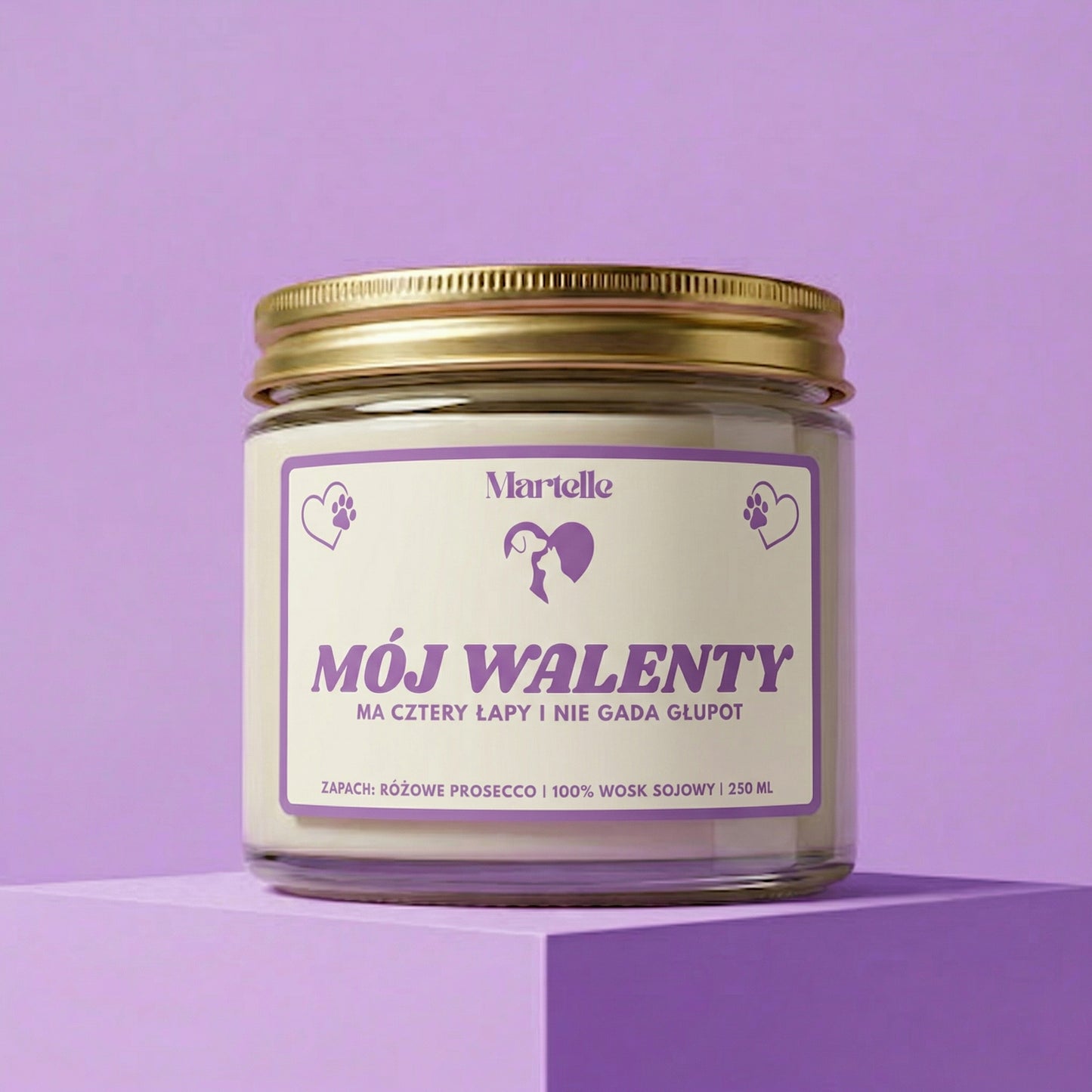Mój walenty - świeca sojowa (250 ml)