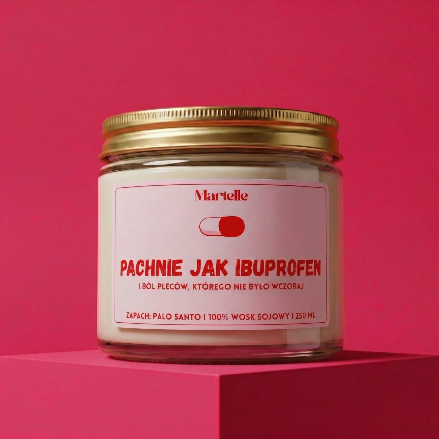 Pachnie jak ibuprofen - świeca sojowa (250 ml)