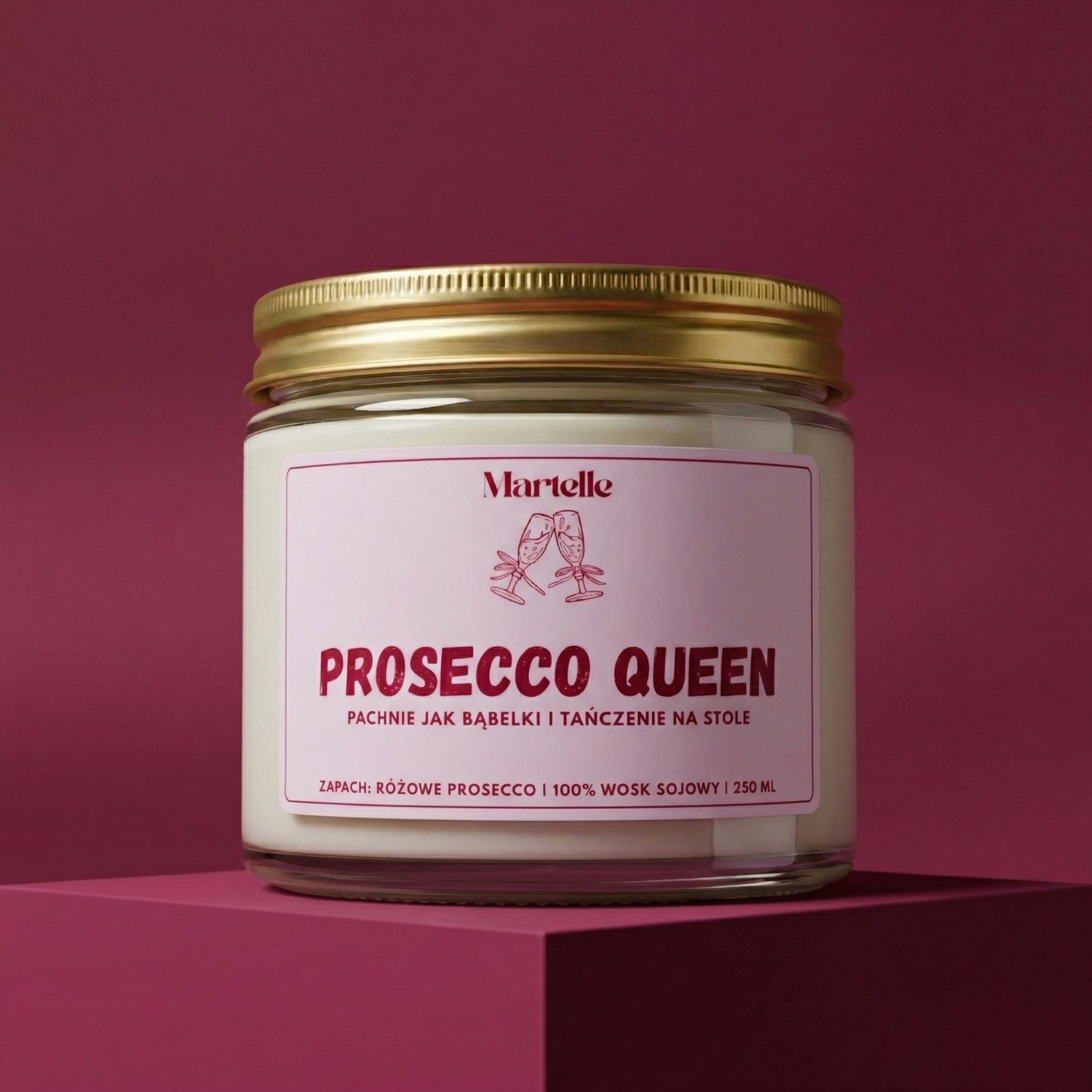 Prosecco queen - świeca sojowa (250 ml)