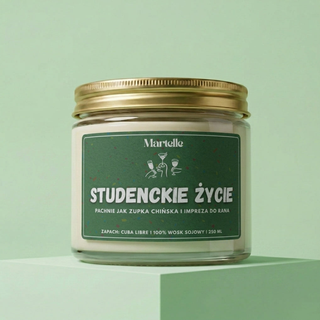 Studenckie życie - świeca sojowa (250 ml)