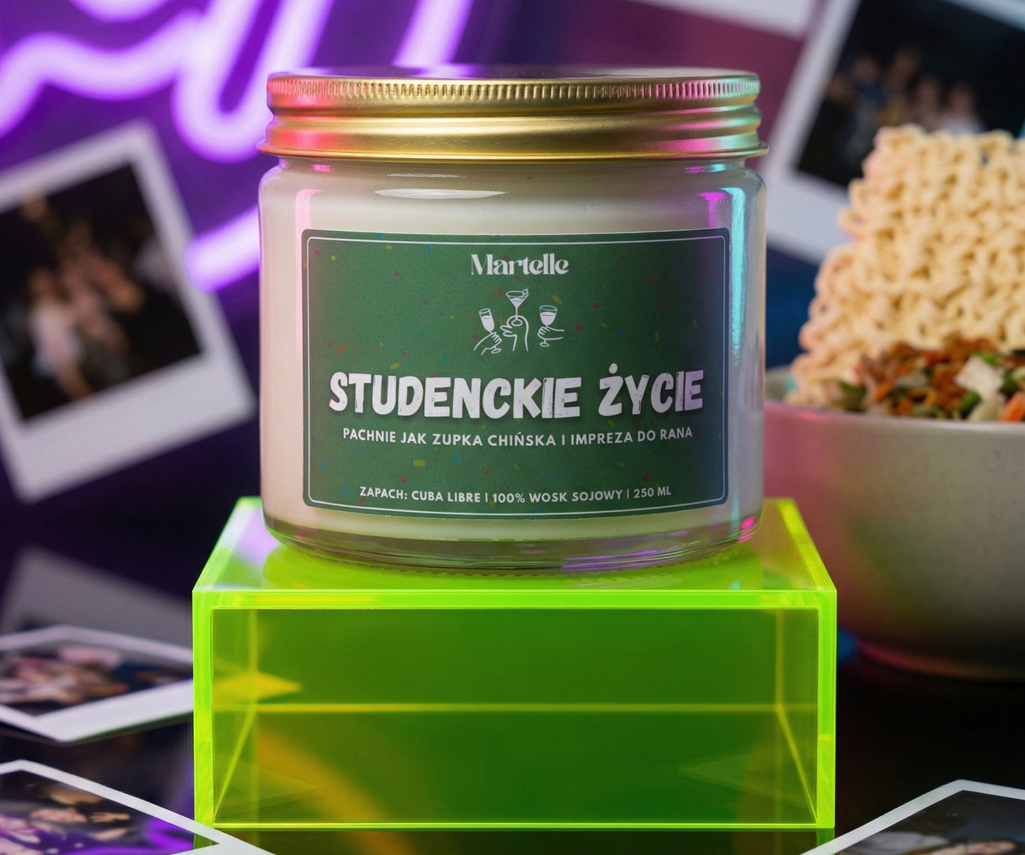 Studenckie życie - świeca sojowa (250 ml)