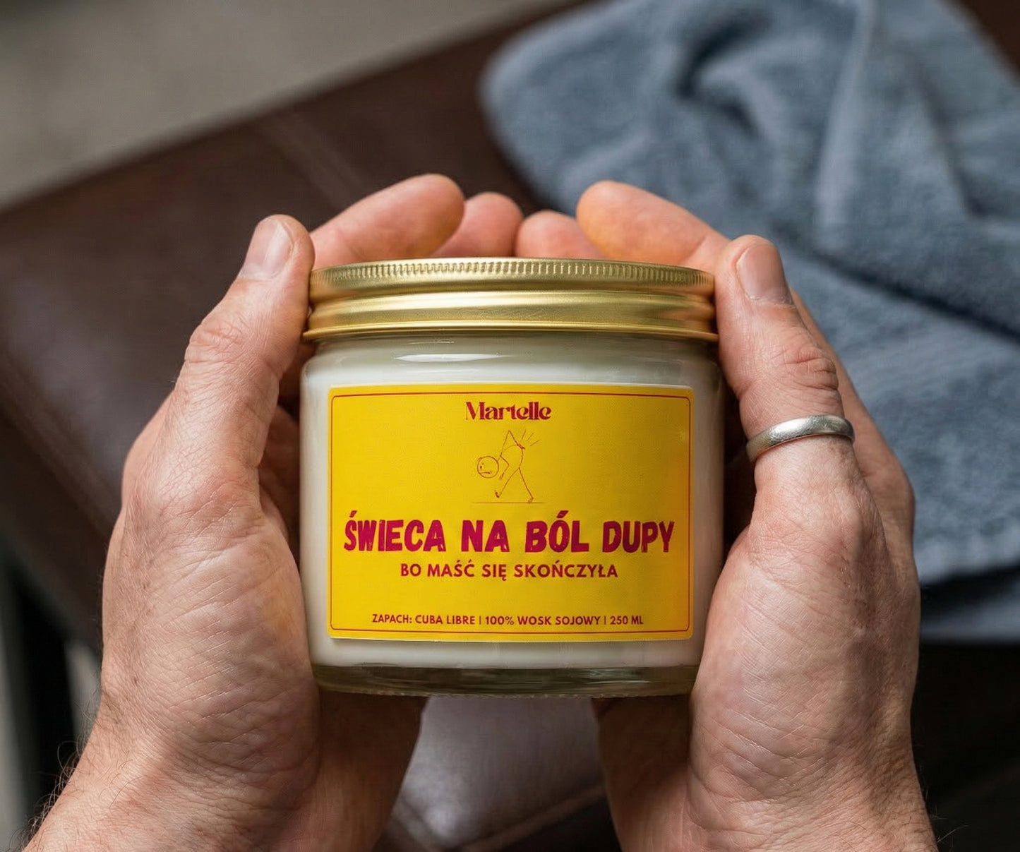 Świeca na ból dupy - świeca sojowa (250 ml)