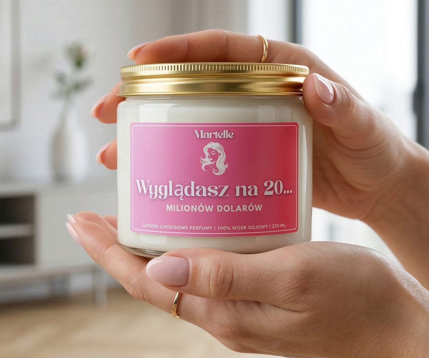 Wyglądasz na 20... - świeca sojowa (250 ml)