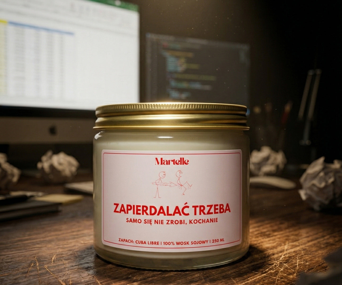 Zapier*alać trzeba - świeca sojowa (250 ml)